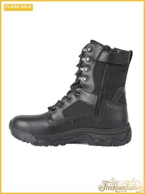 Women's Tactical Combat Motorcycle Boots 8-Inch Side Zip Lightweight